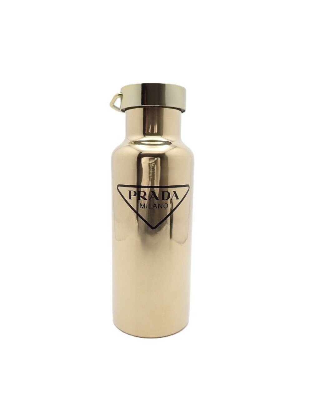 Prada Logo Stainless Steel Bottle Water Tumbler Gold